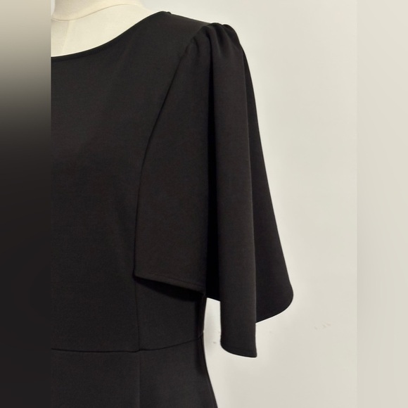 Dressy Flattering Black Dress Size Large. Perfect for elegant occasions LBD - Picture 2 of 9